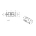 Swivel joint M5 titanium L 36,0mm body Ø18,0mm K650053 Mitutoyo