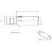 Extension, stainless steel L 10,0mm stem Ø4,0mm K651156 Mitutoyo