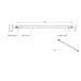 Extension M3, carbon fiber L 100,0mm stem Ø4,0mm, end pieces stainless steel K651424 Mitutoyo