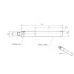 Cylinder stylus M2, carbide 3,0mm carbide stem Ø3,0mm, L22,5mm, ML 22,5mm K651459 Mitutoyo