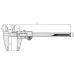 Цифровий штангенциркуль ABS Inch/Metric, 0-24