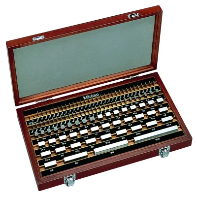 Gauge Block Set, Metric, JCSS Cert., ISO 103 Blocks, Grade 1, Steel 516-943-60 Mitutoyo