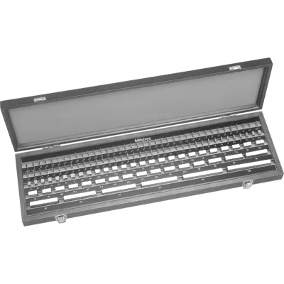 Gauge Block Set, Metric, Ins. Cert., ISO 122 Blocks, Grade 2, Steel 516-599-10 Mitutoyo