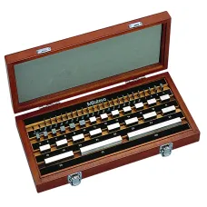 Gauge Block Set, Metric, Ins. Cert., ISO 47 Blocks, Grade 2, Steel