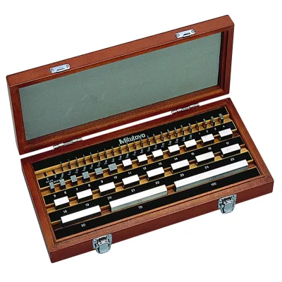 Gauge Block Set, Metric, Ins. Cert., ISO 47 Blocks, Grade 2, Steel 516-964-10 Mitutoyo