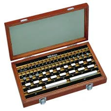 Gauge Block Set, Metric, Ins. Cert., ISO 56 Blocks, Grade 2, Steel