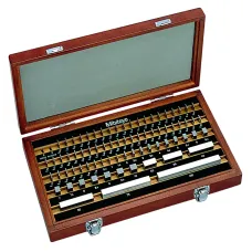 Gauge Block Set, Metric, Ins. Cert., ISO 76 Blocks, Grade 2, Steel