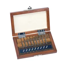 Gauge Block Set, Metric, Ins. Cert., ISO 9 Blocks, Grade 2, Steel