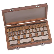 Gauge Block Set, Metric, Ins. Cert.,ASME 47 Blocks, Grade 2, Steel, Square Type