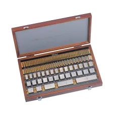 Gauge Block Set, Metric, Ins. Cert.,ASME 103 Blocks, Grade 2, Steel, Square Type